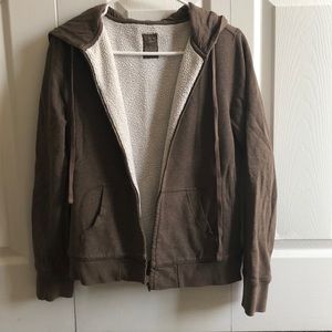 Jcrew Sherpa lined hoodie